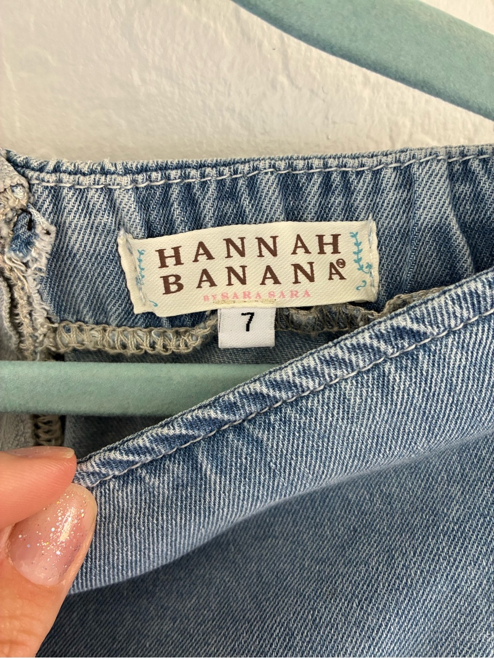 3 summer girls skirts/skort bundle 6-7 blue jean embroidered and yellow eyelet - Picture 15 of 16